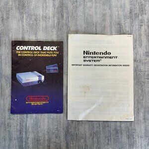 Nintendo NES Control Deck and Warranty Registration Information Books SEE PICS!!